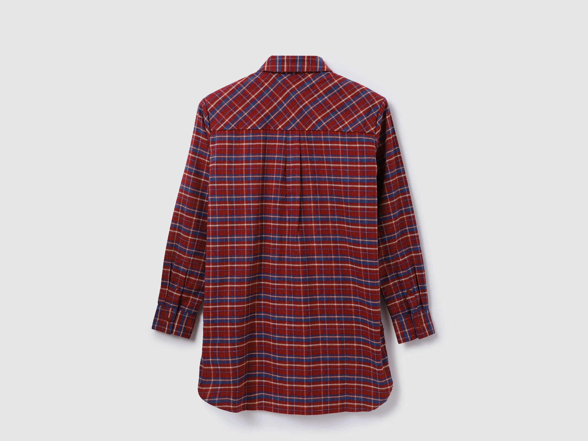 Women Check Spread Collar Shirt