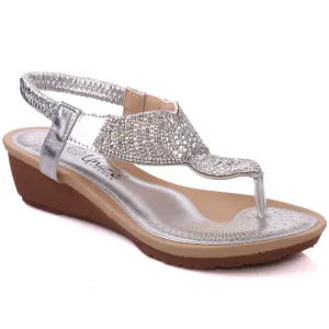 Womens ‘Cataline’ Embellished Flat Sandals