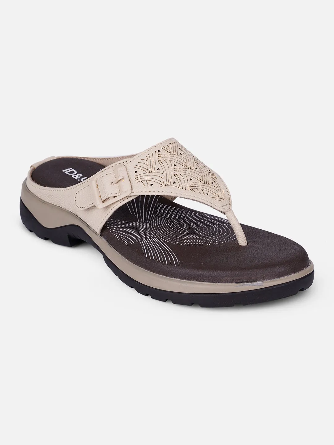 Women's Cream Thong Sandals (IU6006)