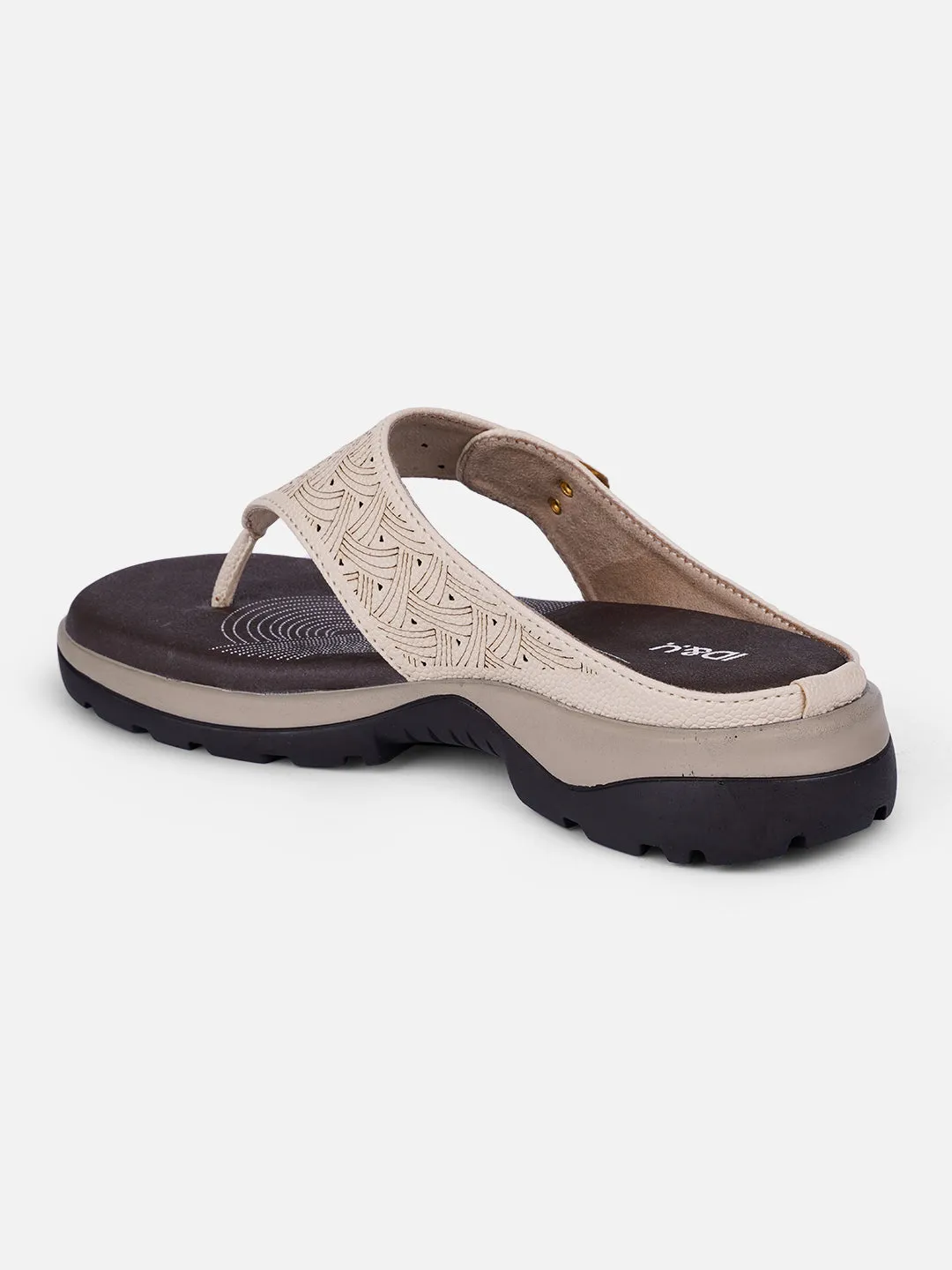 Women's Cream Thong Sandals (IU6006)