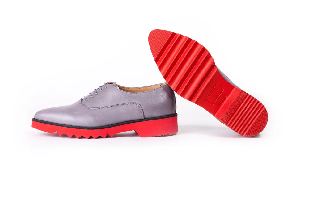Women's Grey & Black Accented  Lace Up with Red Sole EX-305 (2017)