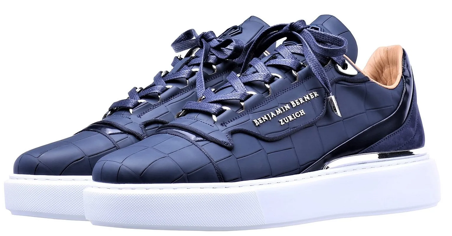 Women's Low-Top BNJ RAPHAEL  NAVY  MATT CROCODILE