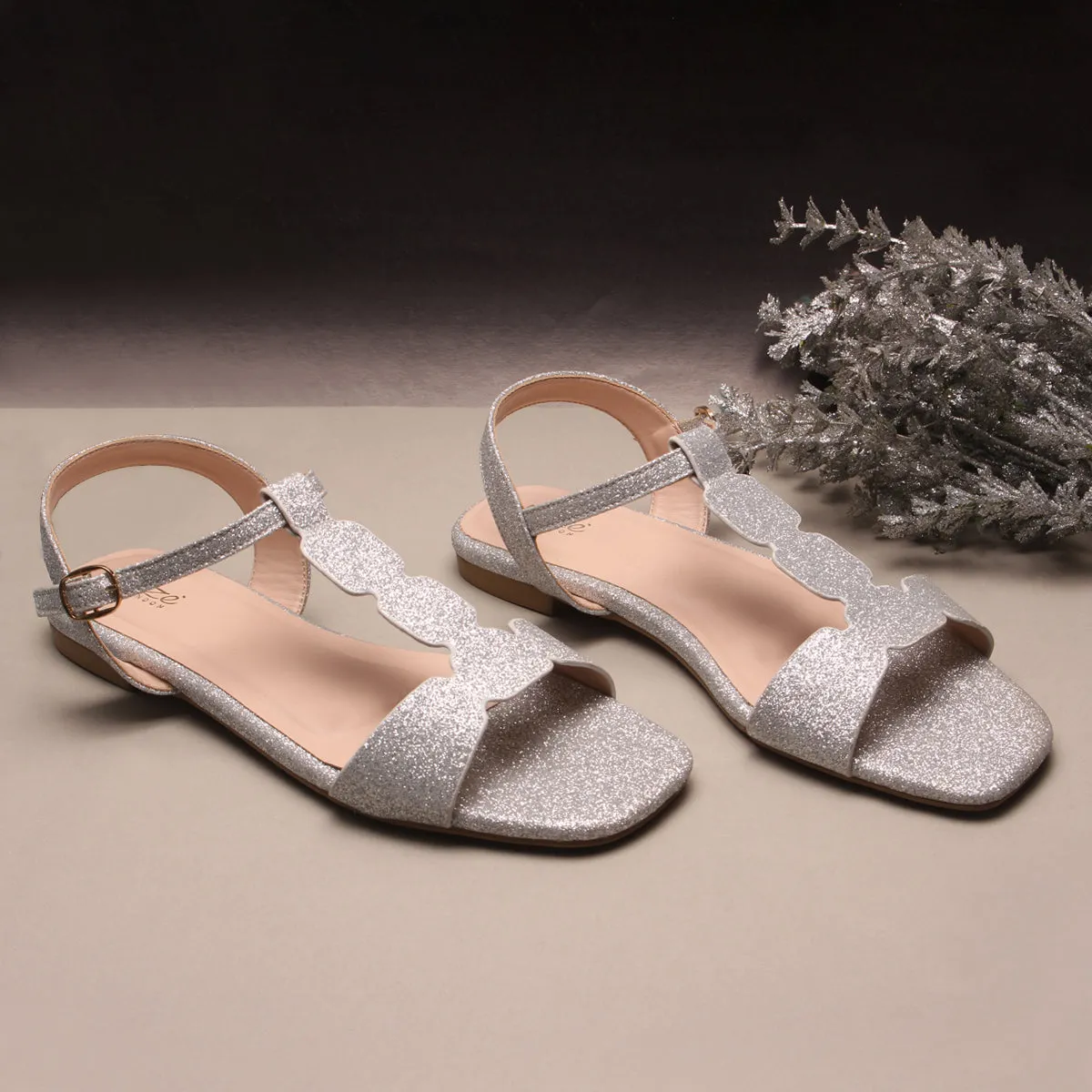 Womens "BENNU" Shimmery Summer Sandals