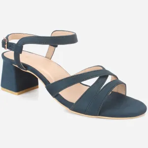 Womens "SAVON" Crossover Strap Block Heeled Sandals