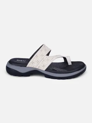 Women's White Thong Sandals (IU6008)