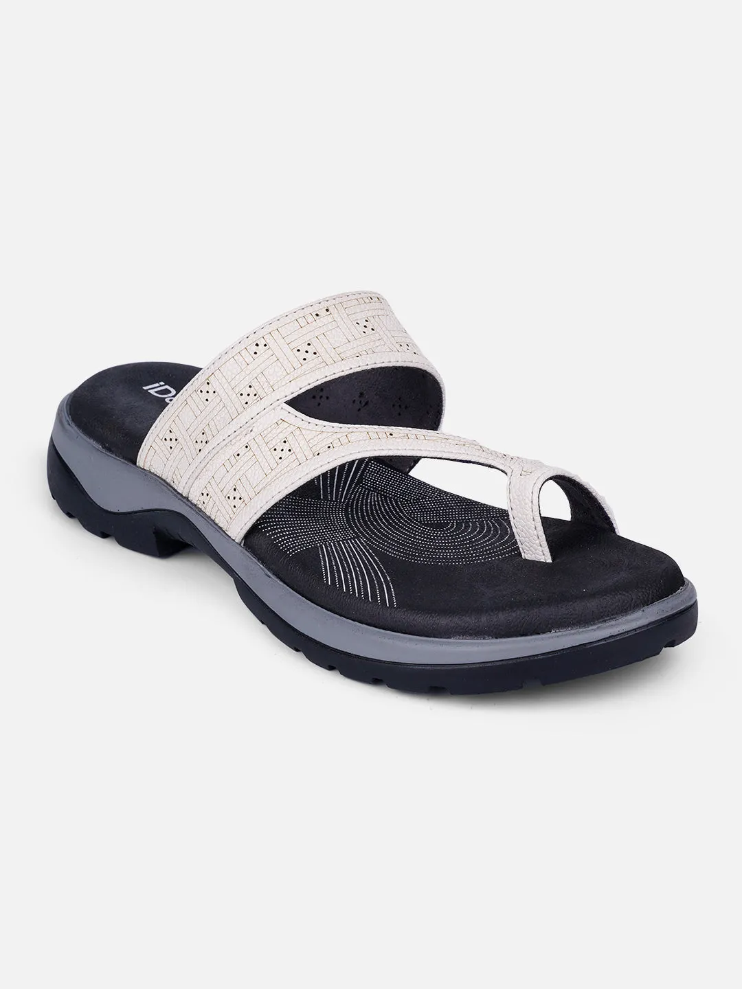 Women's White Thong Sandals (IU6008)