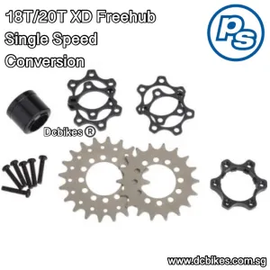 XD Freehub 18T/20T Single Speed Conversion Cog Spacer Kit