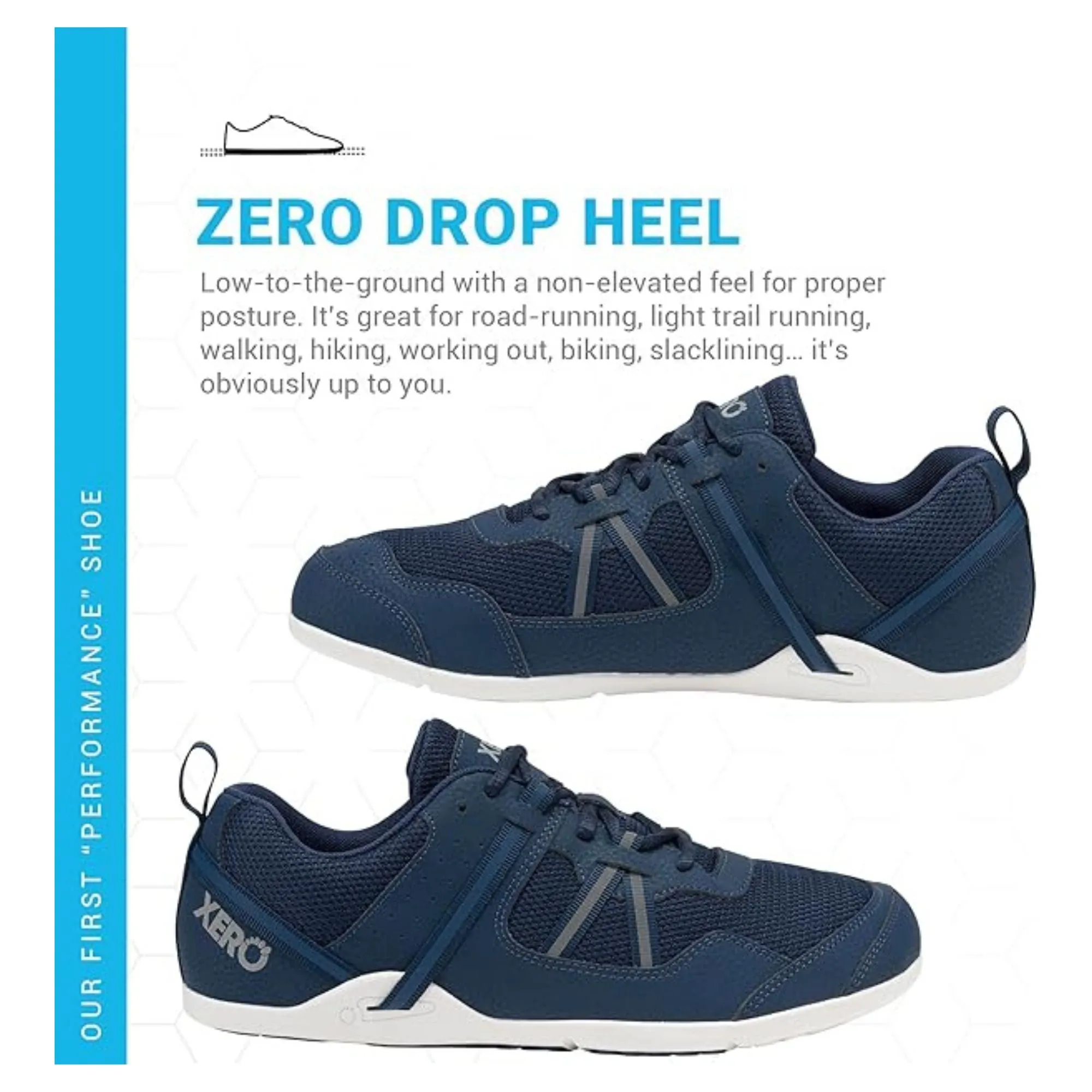 Xero Shoes Men's Prio Running and Fitness Shoe Insignia Blue