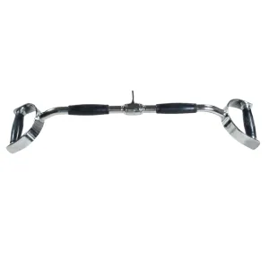 York 24" Chrome Pro Style Lat Bar with PU Grip