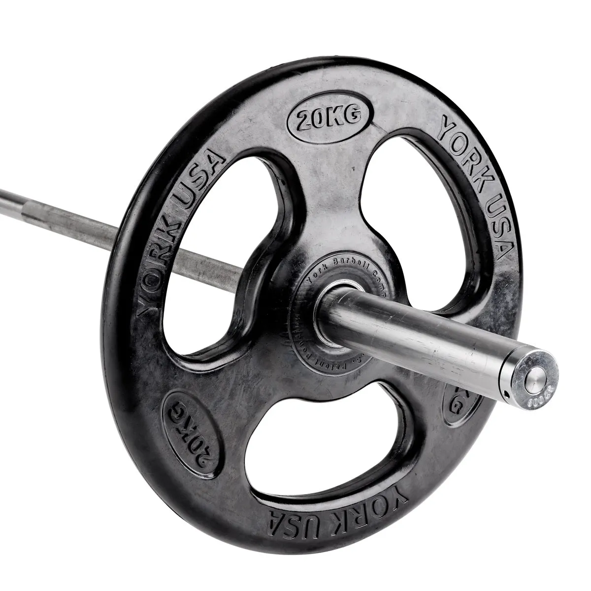 York Barbell ISO-Grip Rubber Olympic Weight Plate 1 x 20kg
